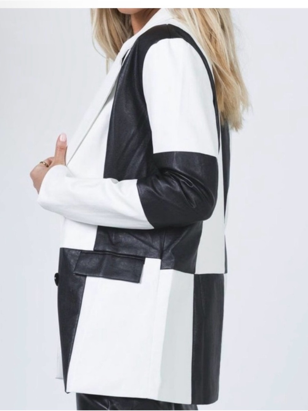 Princess Polly Black and White Colorblock Blazer